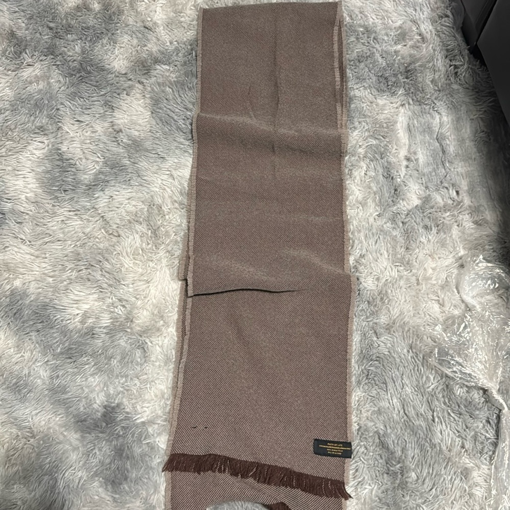 Alex & Ani Gabriel Scarf - Brown 100% Italian Wool USA Made